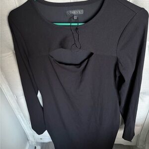 Guess Elegant Black Long Sleeve Dress